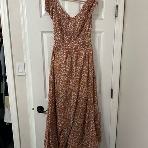 Rust Floral Maxi Dress - Free People